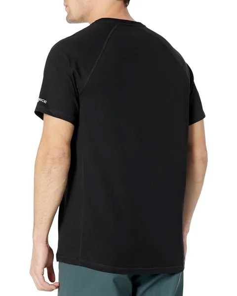 Футболка Carhartt Force Relaxed Fit Midweight Short Sleeve Block Logo Graphic T-Shirt, черный