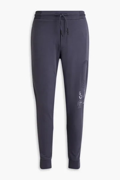 Спортивные брюки из французской хлопковой махры с тиснением Mcq Alexander Mcqueen, темно фиолетовый