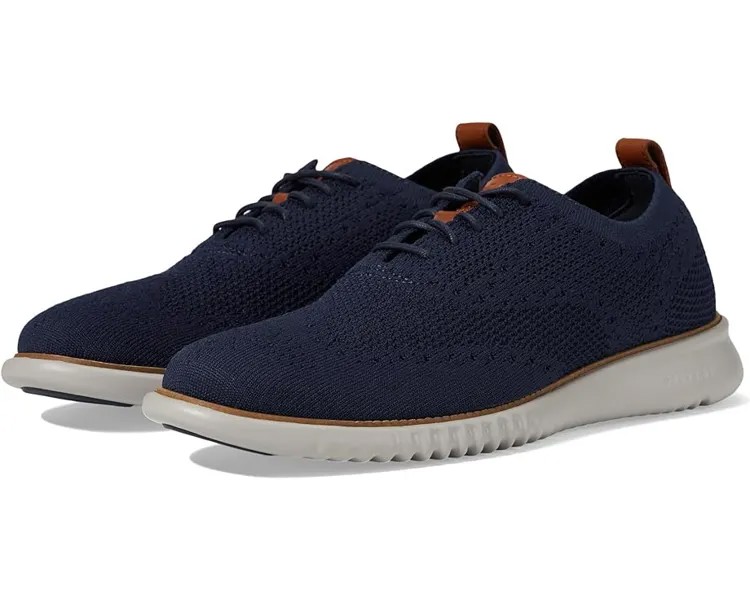 Оксфорды Cole Haan Zerogrand Remastered Wing Tip Oxford, цвет Marine Blue/Vapor Grey