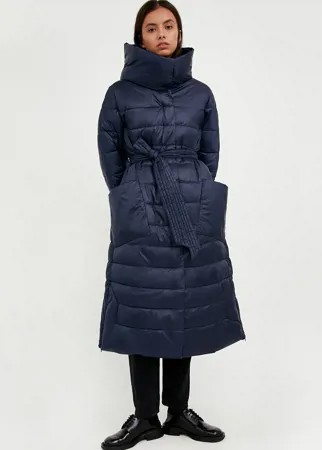 Пуховик-пальто женский Finn Flare A20-32008 синий 48