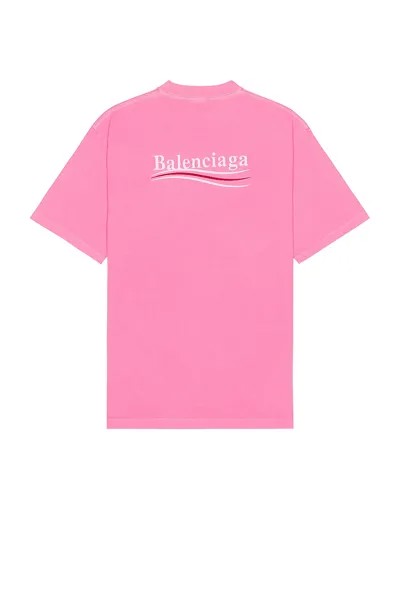 Футболка Balenciaga Large Fit, цвет Fluo Pink & White