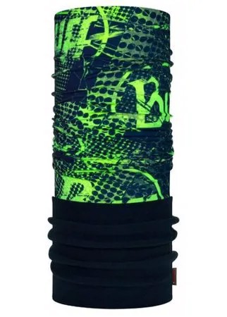 Шарф Buff,22.3 см, one size, зеленый, синий, мультиколор, желтый, черный