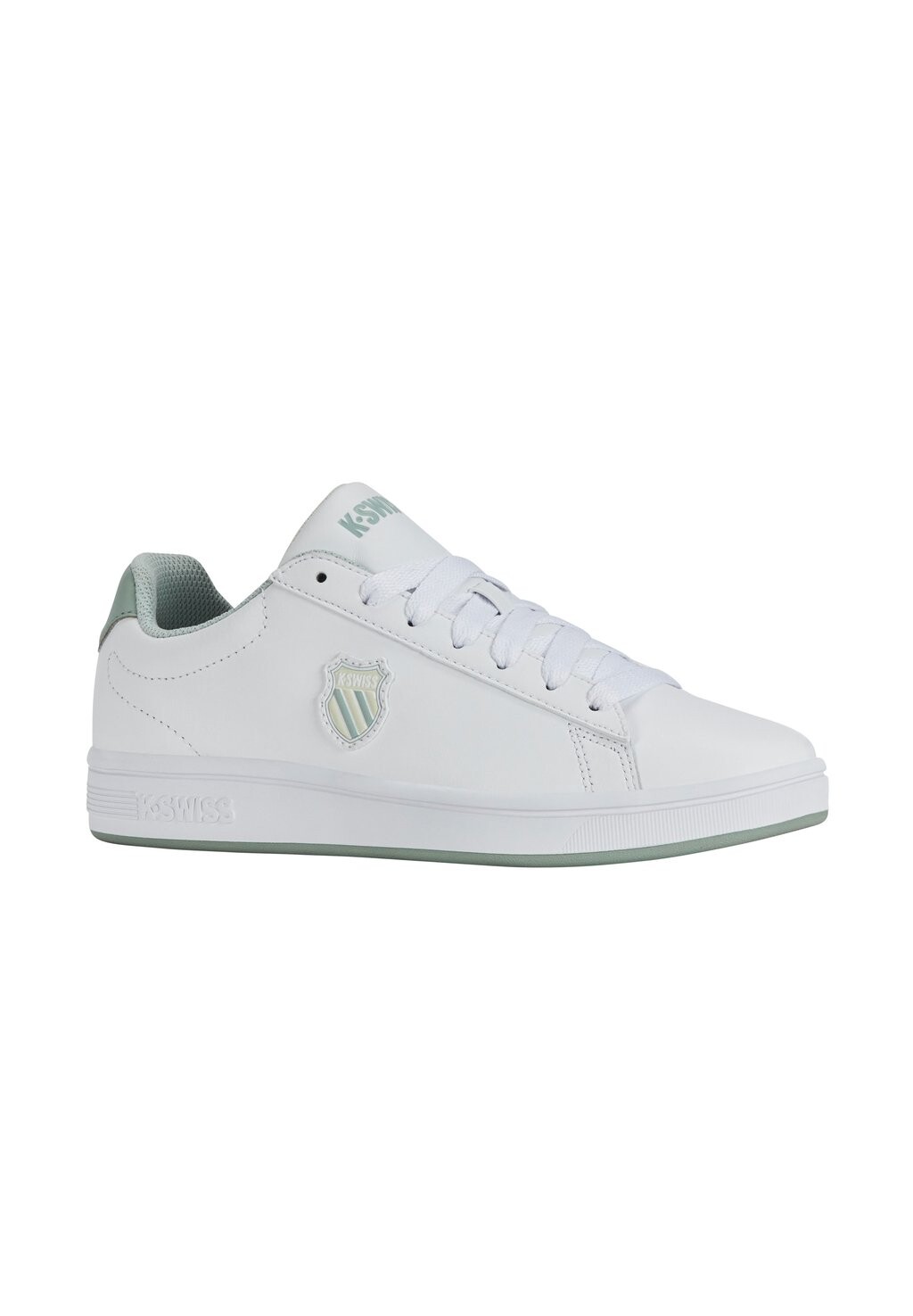 Кроссовки на шнуровке COURT SHIELD K-SWISS, белый
