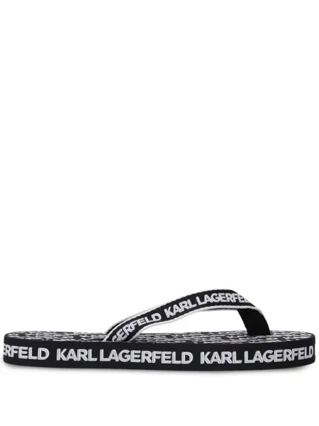 Karl Lagerfeld шлепанцы с логотипом, черный