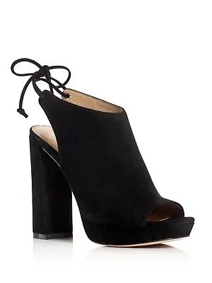 POUR LA VICTOIRE Женские черные кожаные босоножки на каблуке Yanna на блочном каблуке 7