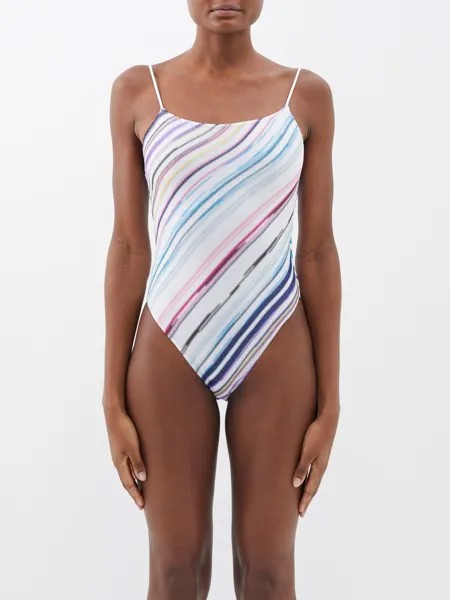 Полосатый вязаный купальник Missoni, мультиколор