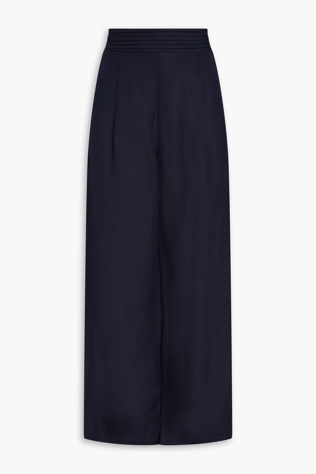Широкие брюки Tate со складками из смесового льна Aje., темно-синий
