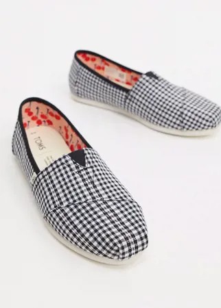 Черные эспадрильи в клетку TOMS-Черный