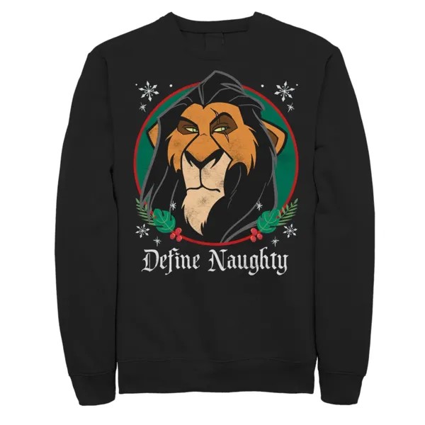 Флисовый пуловер с рисунком 's The Lion King Scar Define Naughty Christmas Disney