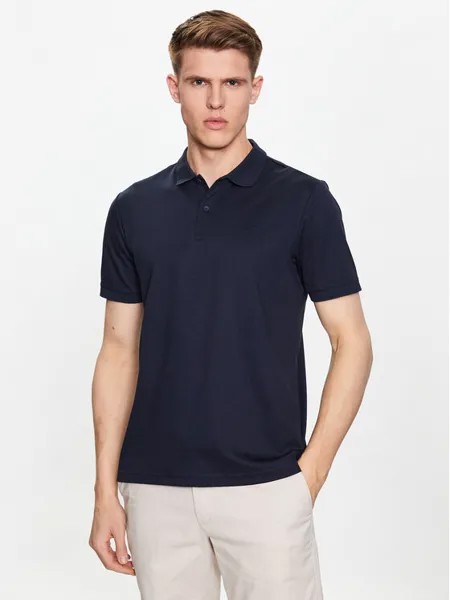 Рубашка-поло узкого кроя Calvin Klein, синий