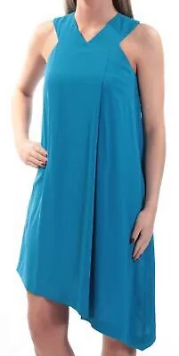 RACHEL ROY Женское синее платье без рукавов с V-образным вырезом и длиной до колен Hi-Lo Размер: XS