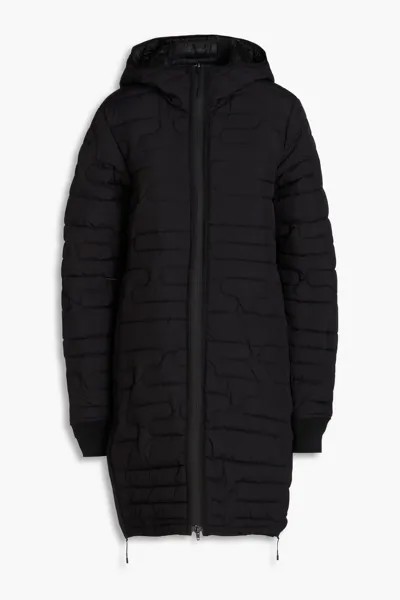 Стеганое пальто с капюшоном Y-3, черный
