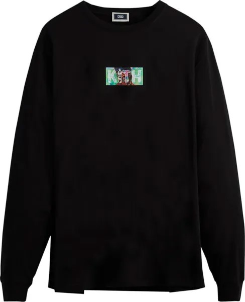 Лонгслив Kith For Ludovic Nkoth Classic Logo Long-Sleeve Tee 'Black', черный