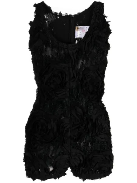 Comme Des Garçons фактурный топ со сборками, черный