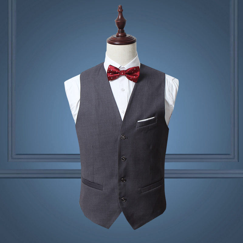 Новое поступление платья без рукавов костюм куртка для мужчин Slim Fit S костюм жилет мужской Homme, на каждый день, платье без рукавов, официальна...