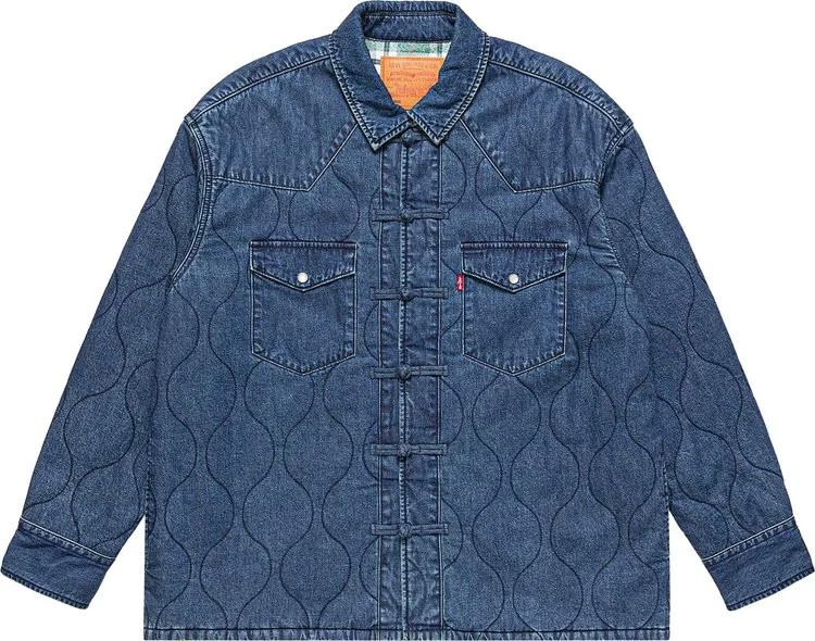 Рубашка CLOT x Levi's Padded Western Shirt 'Blue', синий