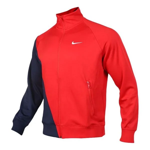 Куртка Nike Casual Sports Knit Cardigan Stand Collar Jacket Large Red, красный