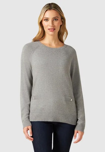 Свитер Mixed Jewel Buttons Oltre, цвет grigio
