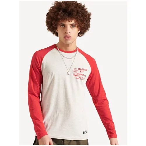 Лонгслив Superdry SUSHI ROLLERS BASEBALL LS TOP, Цвет Серый, Размер M