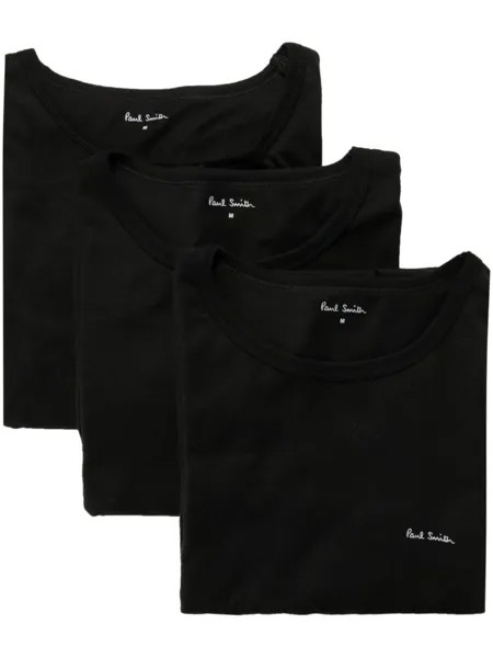 Paul Smith комплект из трех футболок с логотипом, черный
