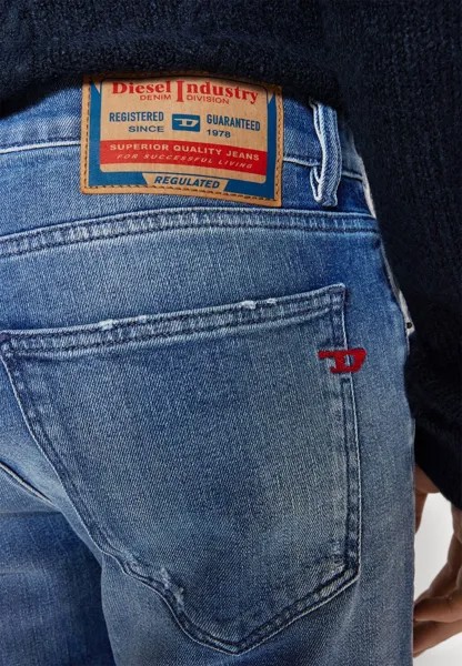 Джинсы скинни Diesel, синие джинсы