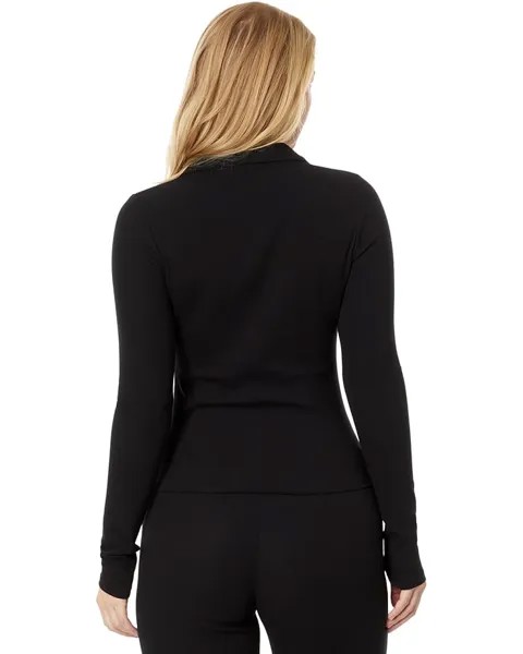 Поло Skin Pima Modal Noel Long Sleeve Polo, черный