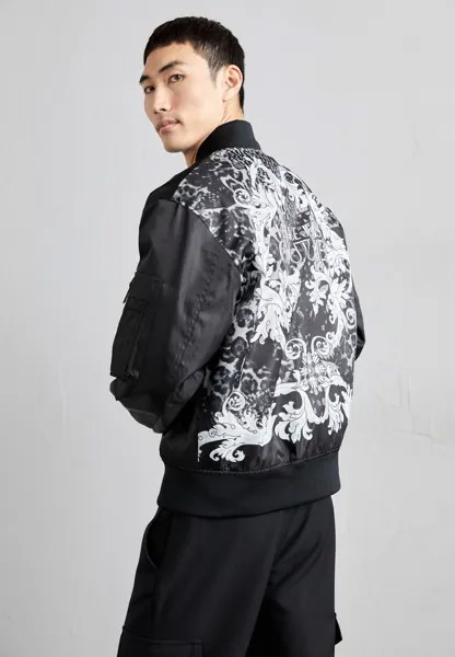 Куртки-бомберы BACK PLACED ANIMALIER Versace Jeans Couture, черный