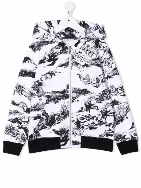 Givenchy Kids спортивная куртка с принтом