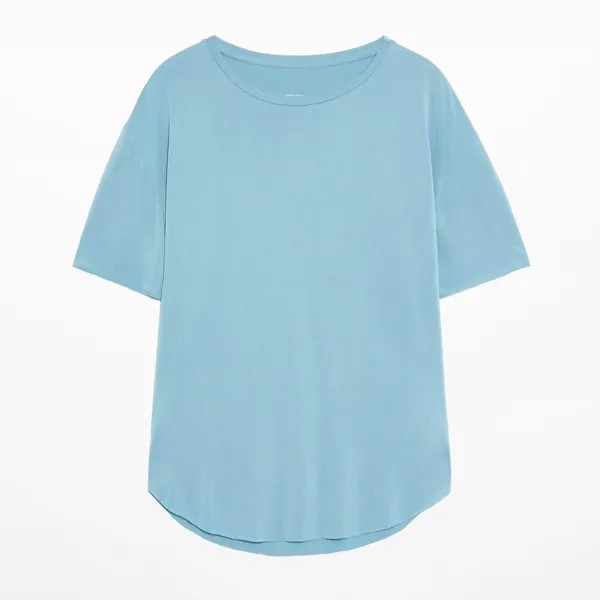 Футболка Oysho Modal Blend Short-sleeved, светло-голубой