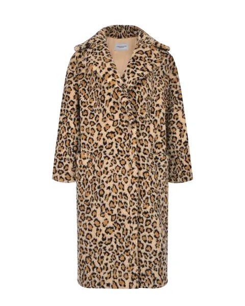 Пальто из эко-меха с леопардовым принтом Forte dei Marmi Couture