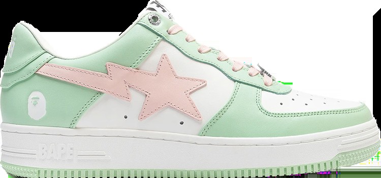 Кроссовки Bapesta Low Pastel-Rich Pack - Mint Green, зеленый