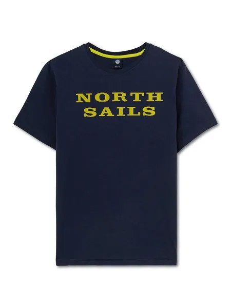 Футболка с коротким рукавом и принтом North Sails, синий