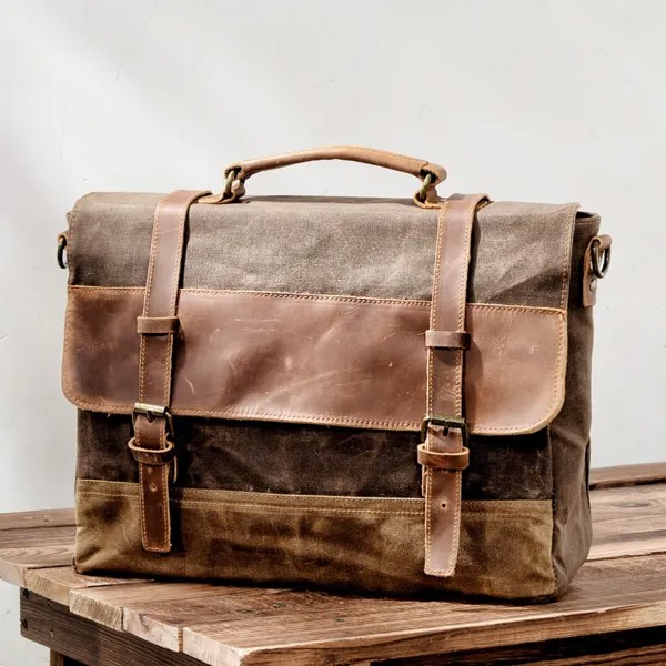 Новый водонепроницаемый масло воск портфель Европа и США мужская сумка в стиле ретро Бизнес сумки на плечо; Сумка-мессенджер