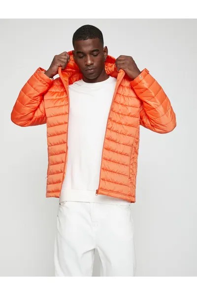 Мужское пальто оранжевое Koton, оранжевый