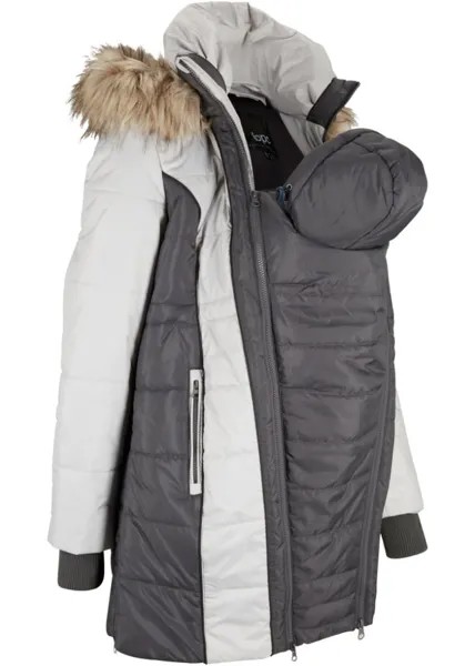 Стеганая куртка для беременных/куртка для ношения Bpc Bonprix Collection, серебристый