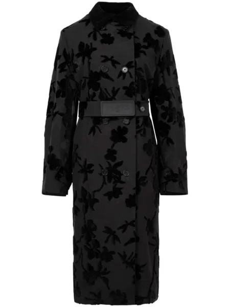 Ports 1961 тренчкот с цветочным принтом, черный