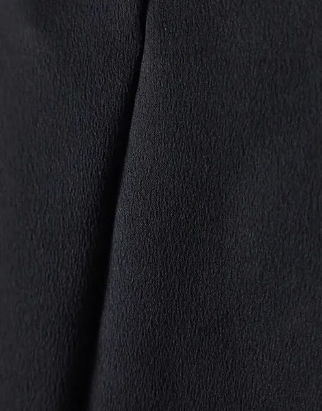 Черная атласная юбка с разрезом по краю ASYOU