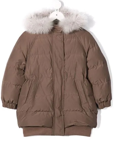 Brunello Cucinelli Kids пуховик на молнии