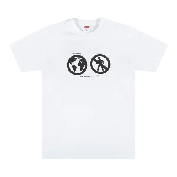 Футболка Supreme Save The Planet T-Shirt 'White', белый
