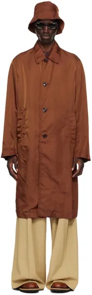 Оранжевое перекрашенное пальто Dries Van Noten
