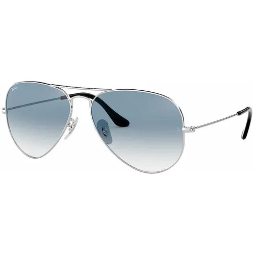 Солнцезащитные очки Ray-Ban, авиаторы, оправа: металл, градиентные, серебряный