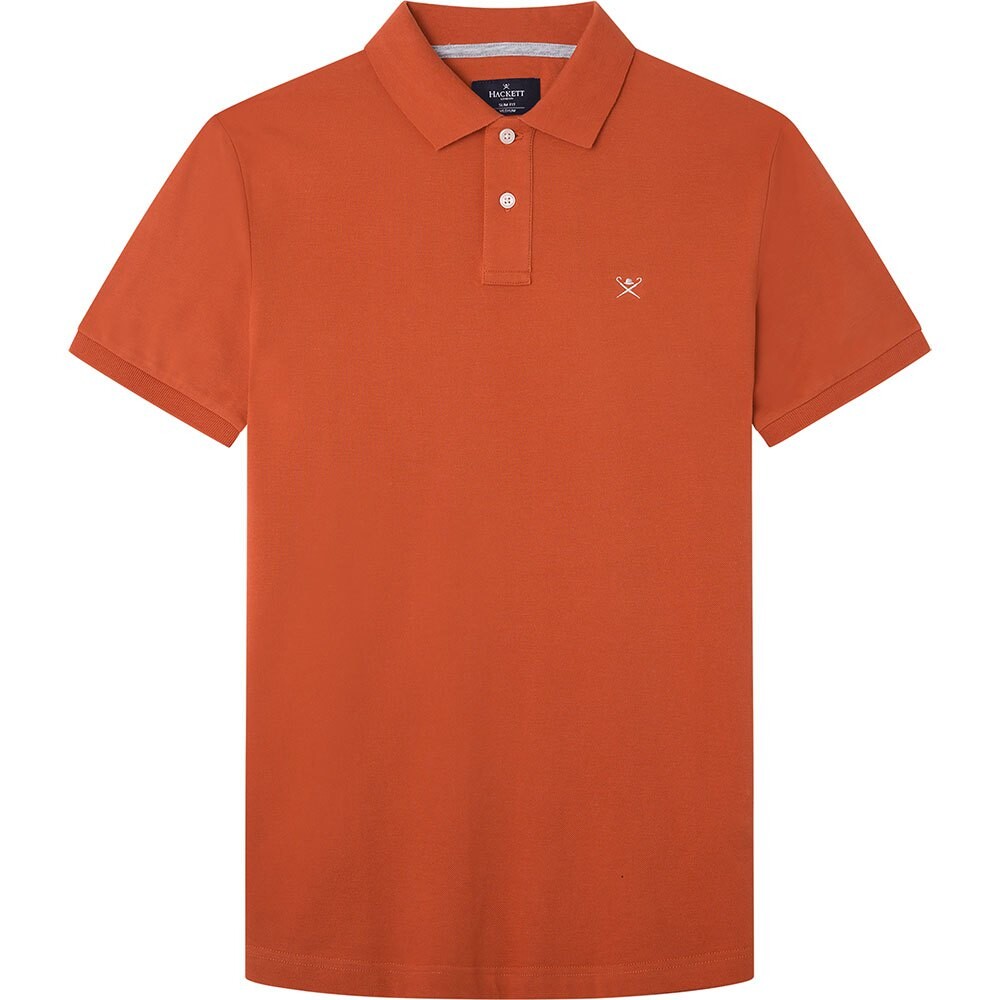 Поло с коротким рукавом Hackett Slim Fit Logo, оранжевый
