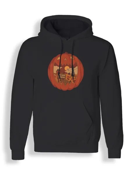 Худи унисекс СувенирShop Хеллоуин/Halloween/Тыква/Зомби 21 черное L