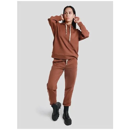 Костюм спортивный VITACCI SPH2206-04 женский коричневый 95% хлопок, 5% эластан джемпер с капюшоном+брюки) женский коричневый+95% хлопок, 5% эластан (44-46 (S)