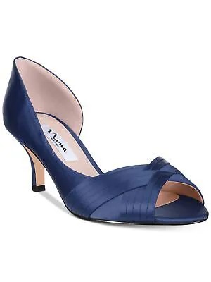 Женские темно-синие туфли-лодочки NINA с ремешком из ткани Dorsay Contesa Kitten Heel Slip On Pumps 8 M