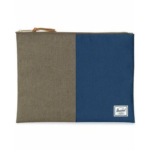 Сумка клатч Herschel, фактура тиснение, зеленый