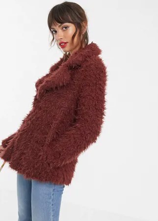 Коричневый искусственный полушубок Vero Moda