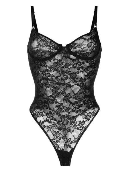 Кружевное боди Fleur Du Mal, черный