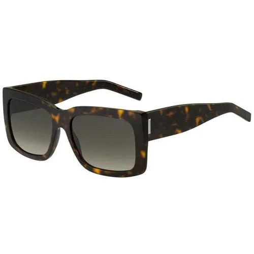 Солнцезащитные очки BOSS, кошачий глаз, оправа: пластик, для женщин, коричневый