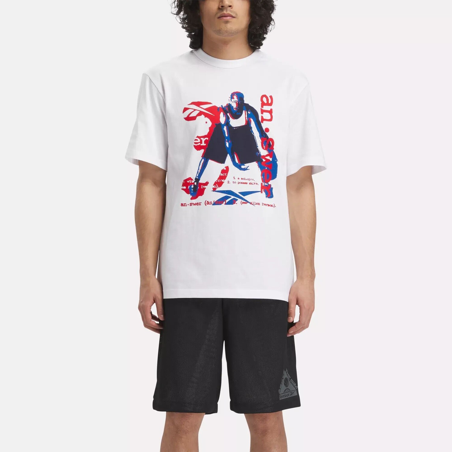 Футболка Basketball Iverson с рисунком Reebok, белый